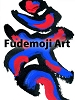 Fudemoji Art 直彩 梵字 「不動明王」